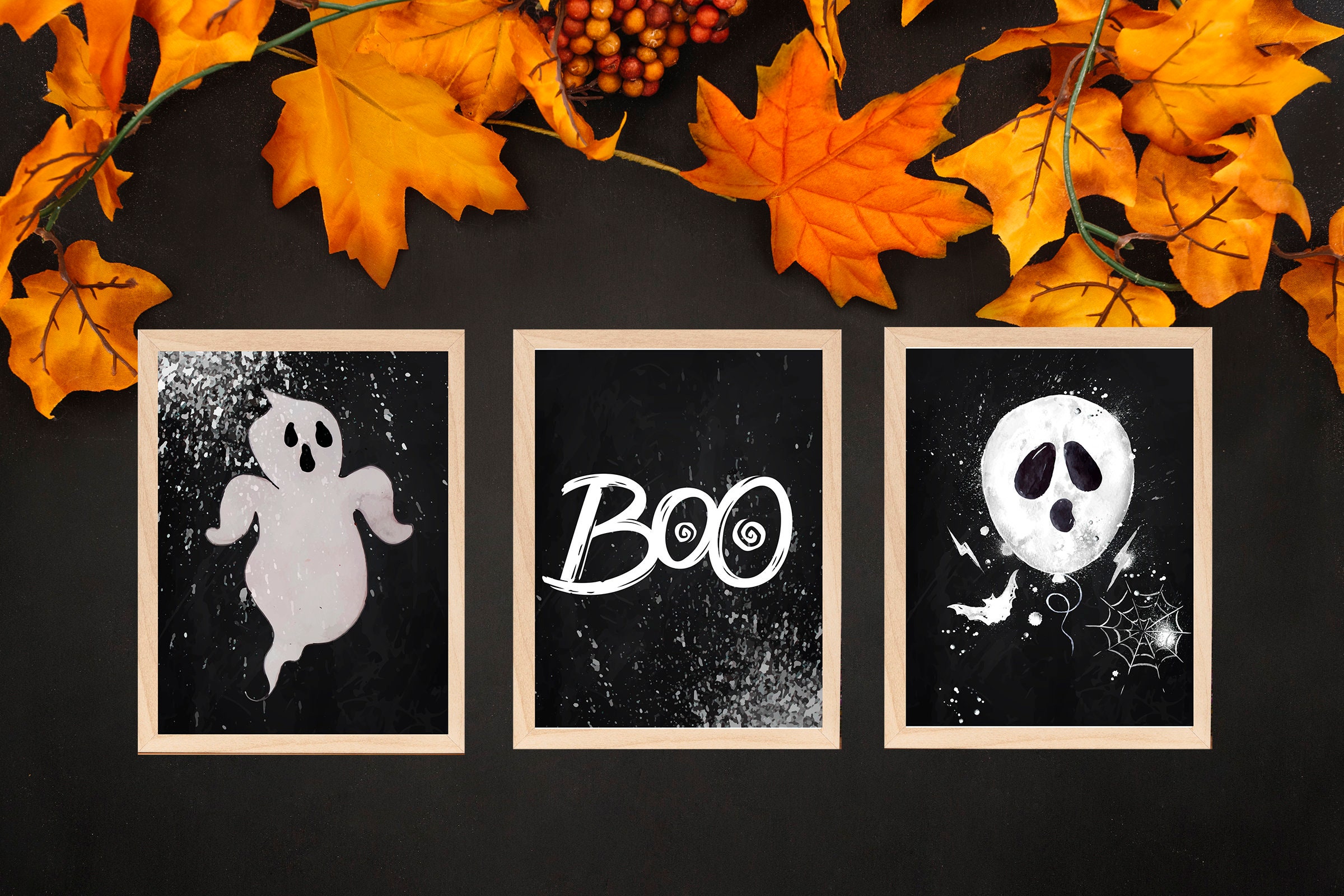 Halloween Wall Decor Digital Download Printable Wall Art Etsy