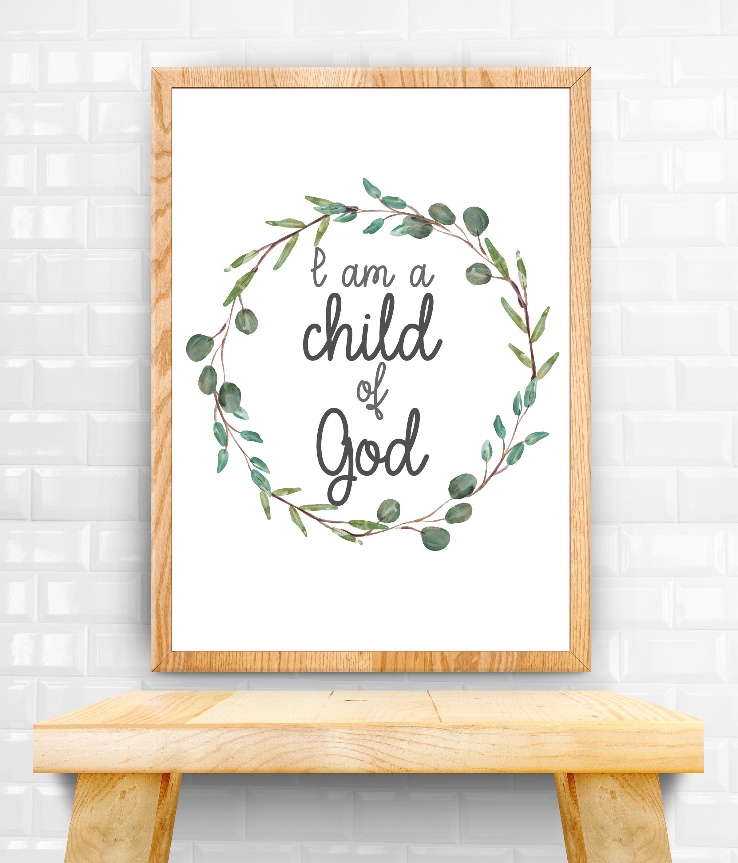 Bible Verse Print for Nursery Decor Digital Download | Etsy