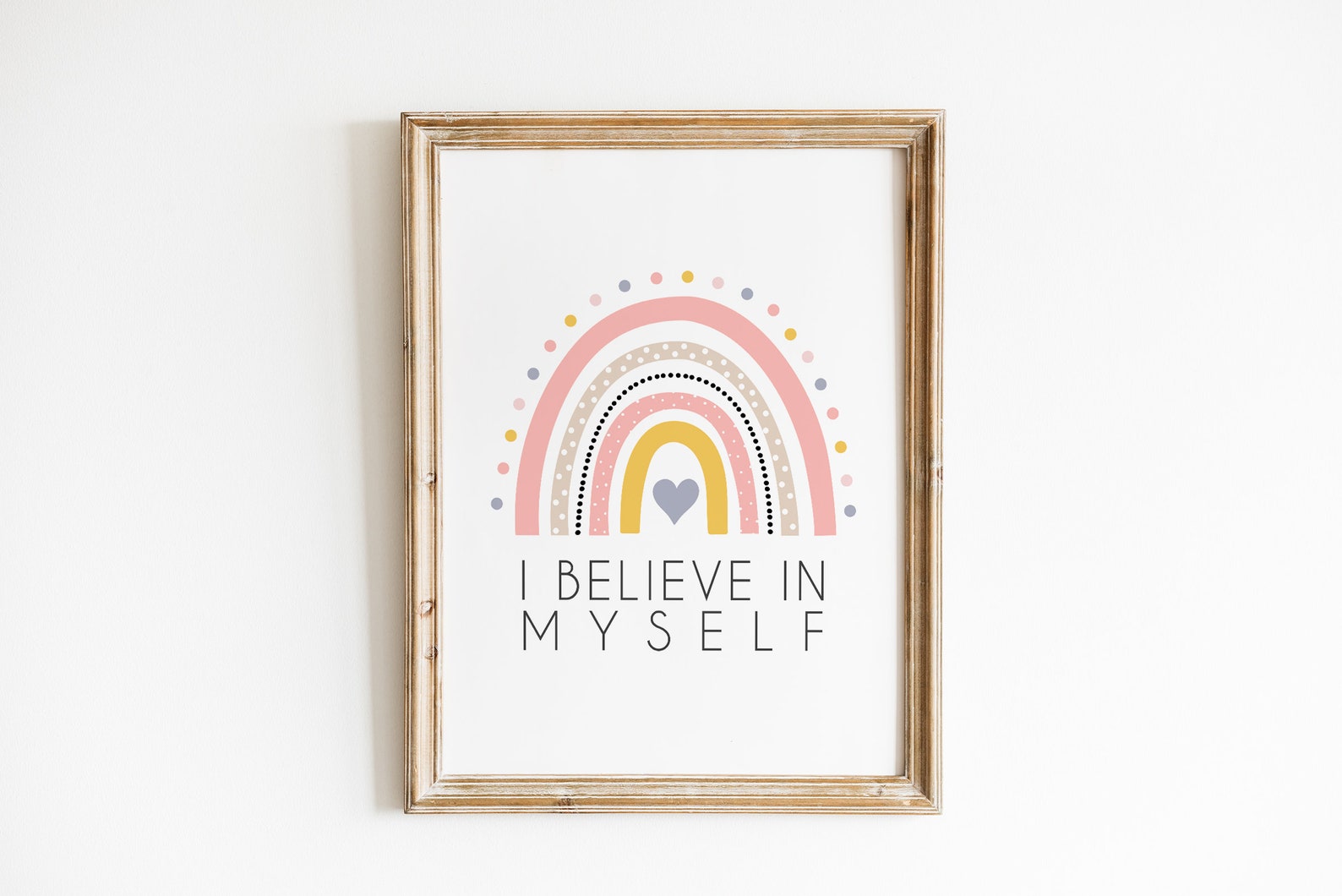 Printable Rainbow Wall Art Digital Download Inspirational Etsy