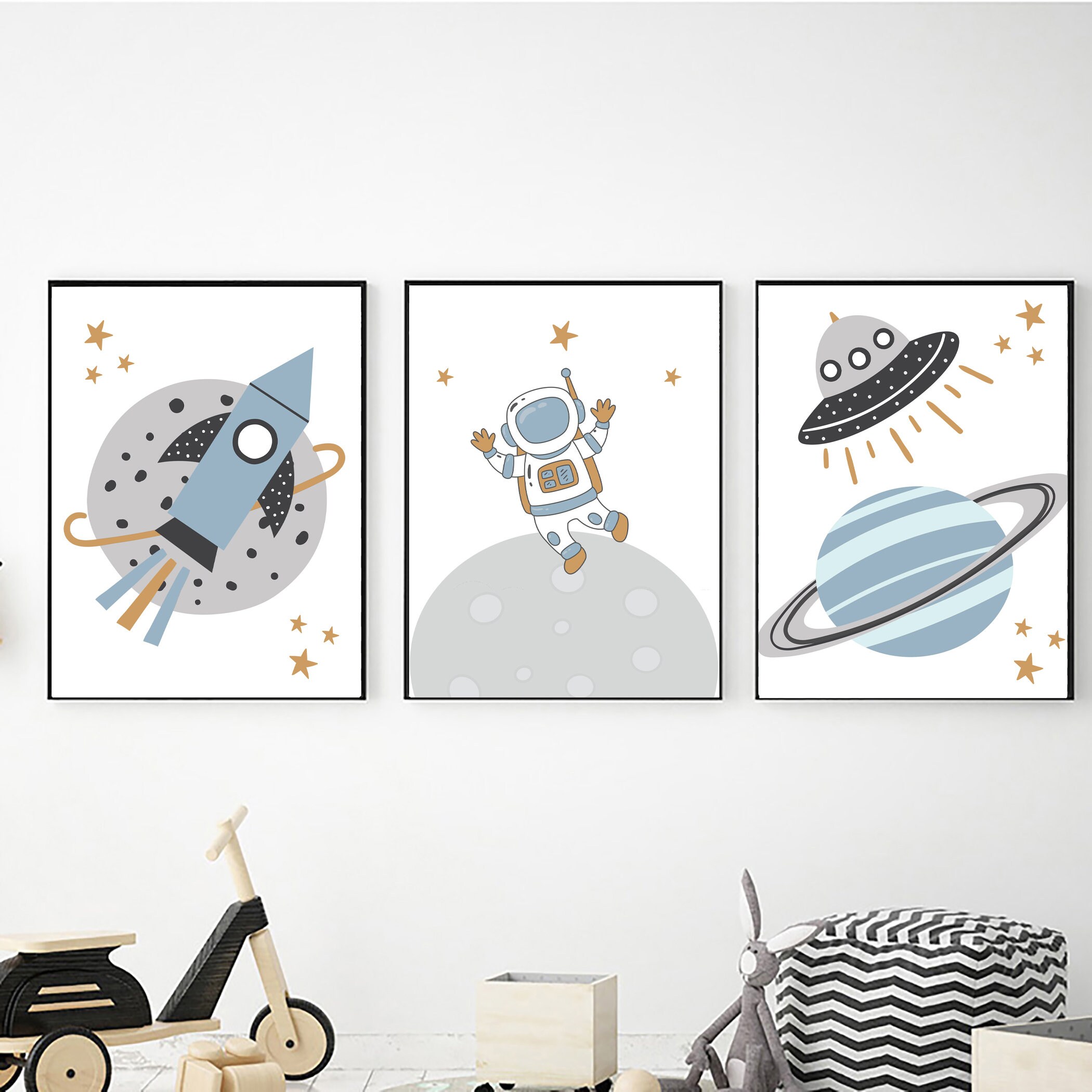 Printable Kids Space Wall Art Set Digital Download Nursery | Etsy