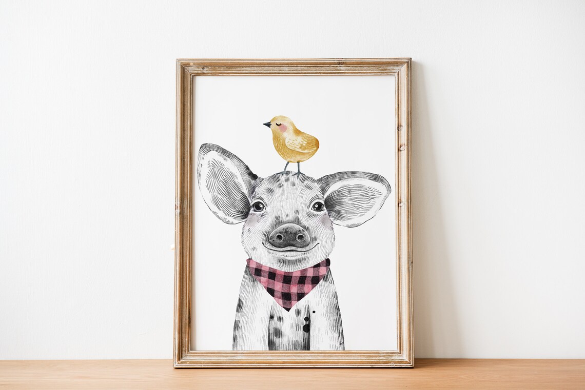 Baby Farm Animal Prints for Nursery Digital Download Etsy