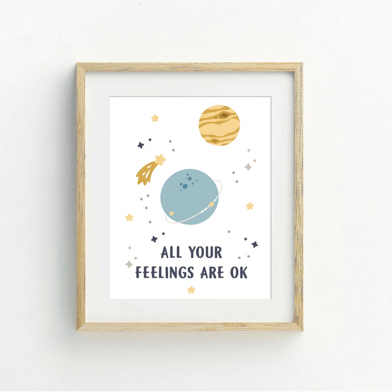 Space Nursery Decor: Printable Positive Affirmations Wall Art (digital ...