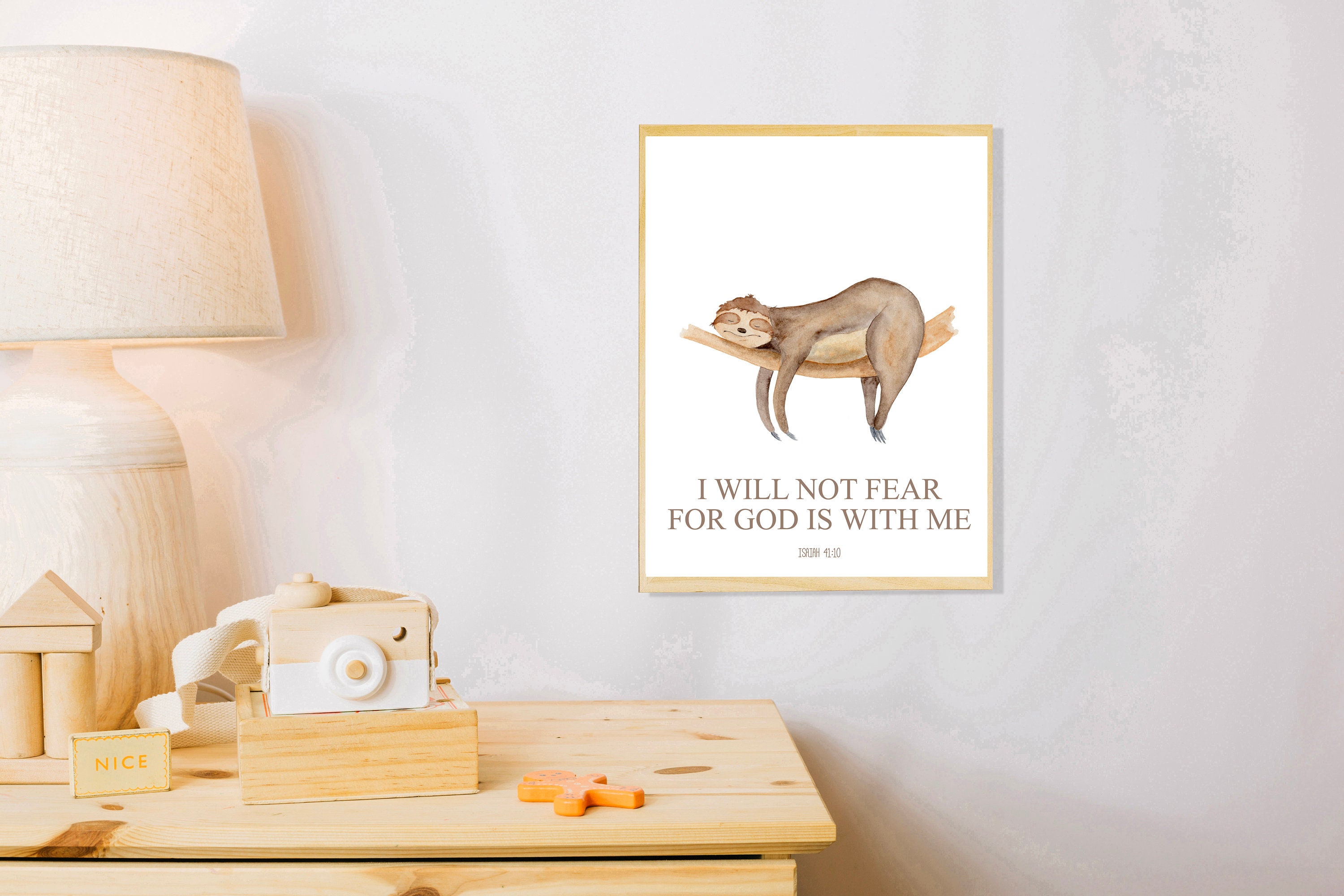 Sloth Bible Verse Printable Digital Download Sloth Theme | Etsy