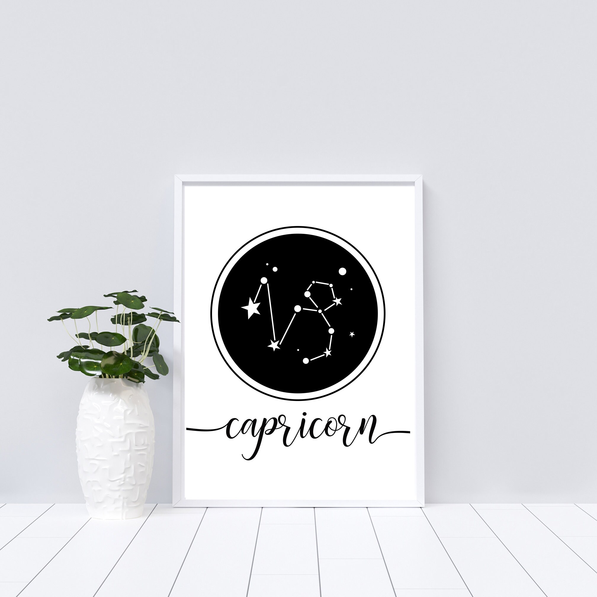 Zodiac Home Decor Digital Download Capricorn Constellation Etsy
