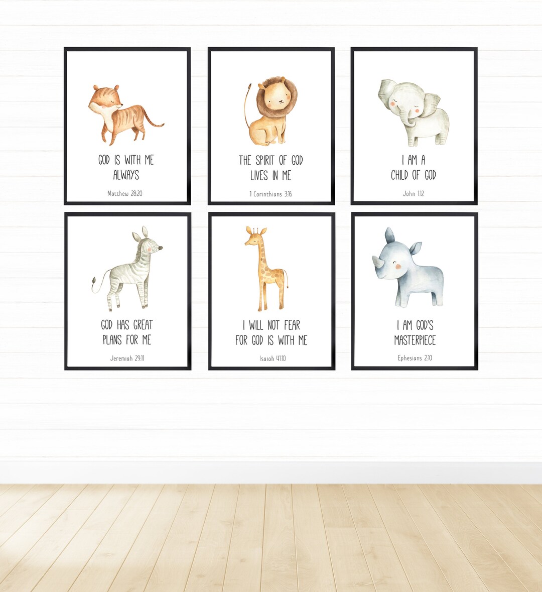 Safari Animals Wall Art Digital Download Printable Wall Art Etsy