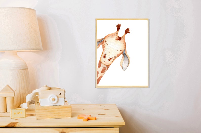 Giraffe Wall Art Printable Set Digital Download Set of 3 Etsy