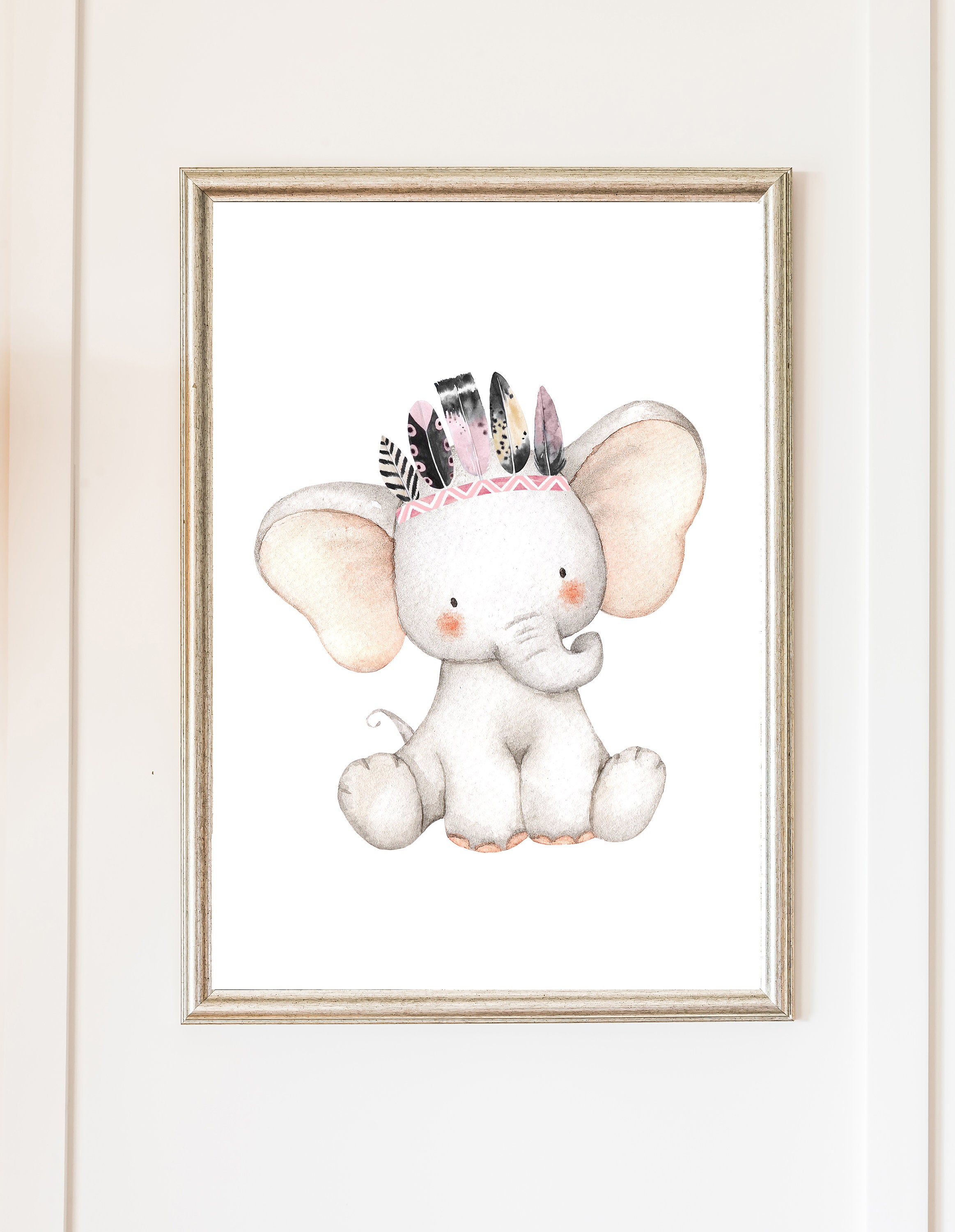 Baby Elephant Wall Art Digital Download Printable Wall Art Etsy