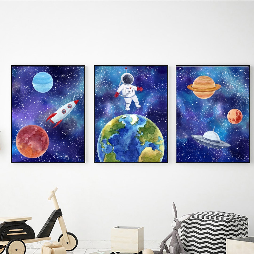 Printable Outer Space Nursery Wall Art Prints: Planets, Rocket ...