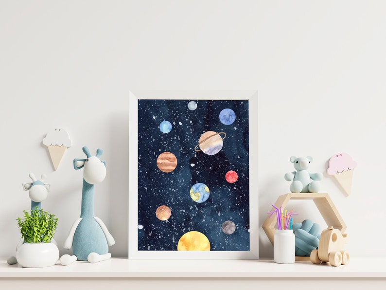 Outer Space Wall Art Digital Download Space Nursery Etsy