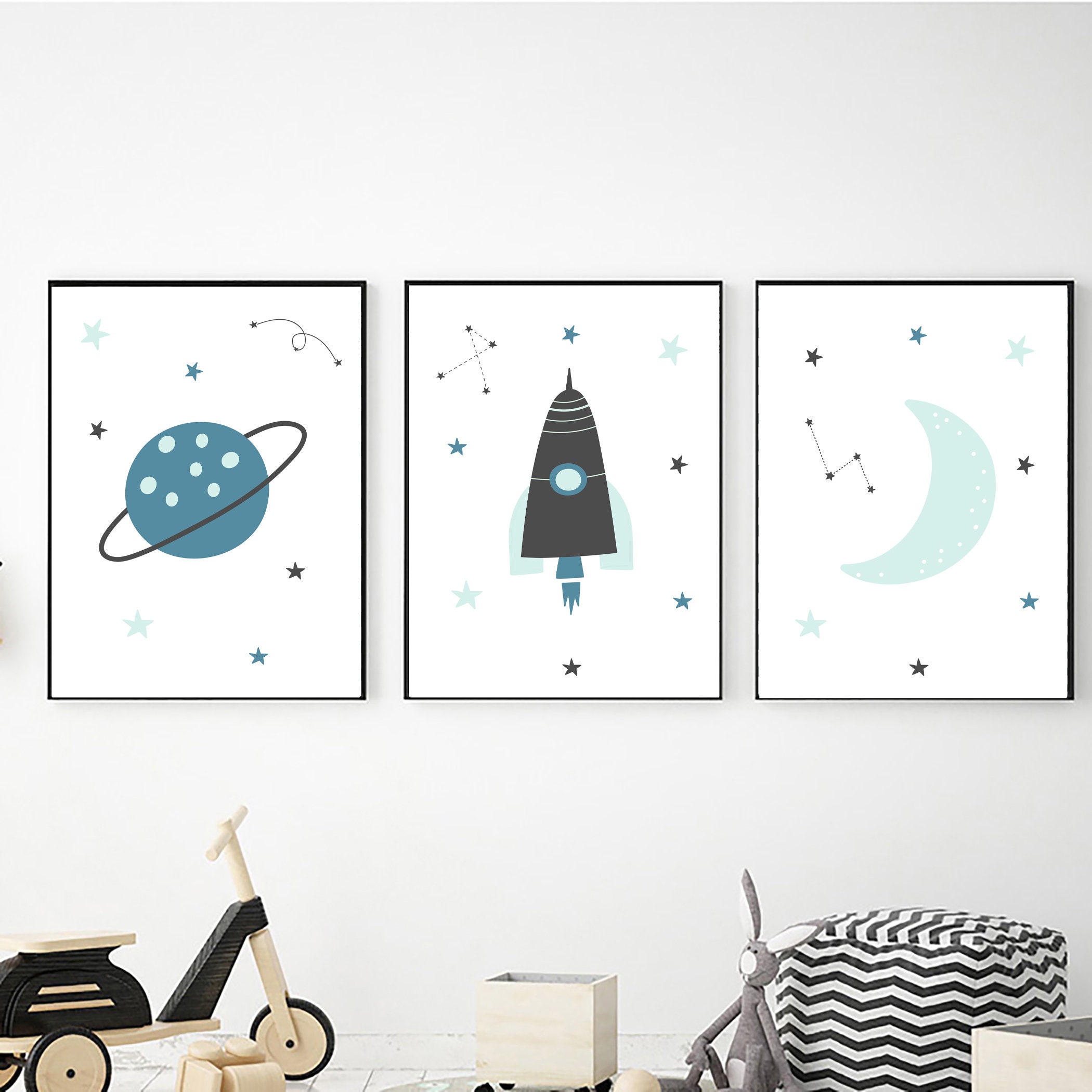 Space Wall Art for Kids Digital Download Printable Wall Art | Etsy