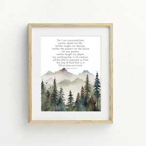 Romans 8:38-39 Printable Wall Art, Nothing Can Separate Us From the Love of God Scripture, Christian Bible Verse Home Decor Digital Download