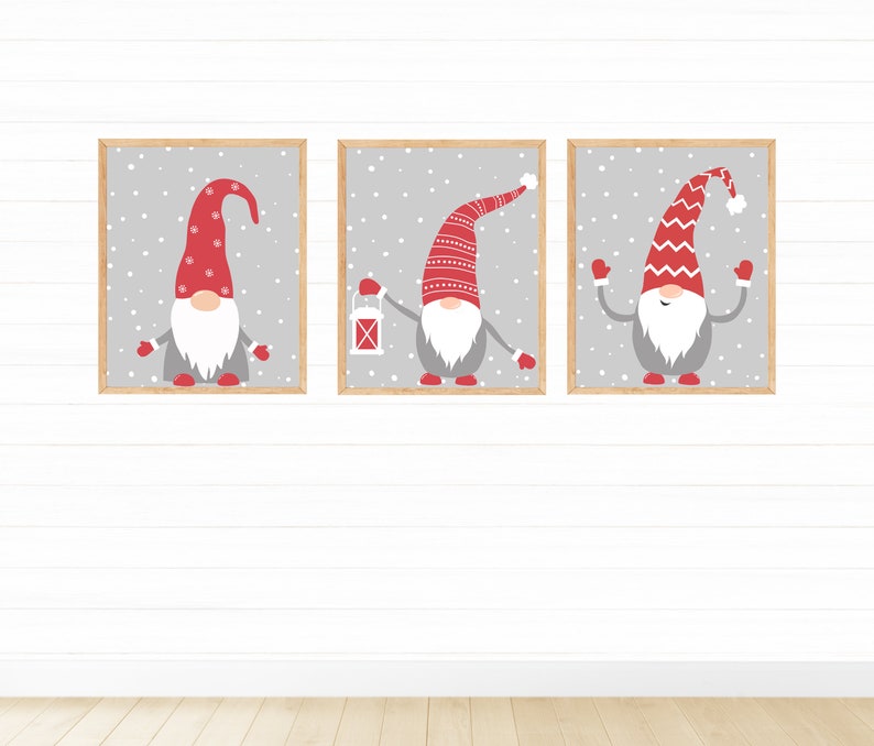 Scandinavian Gnomes Wall Art Printable Wall Art Digital - Etsy