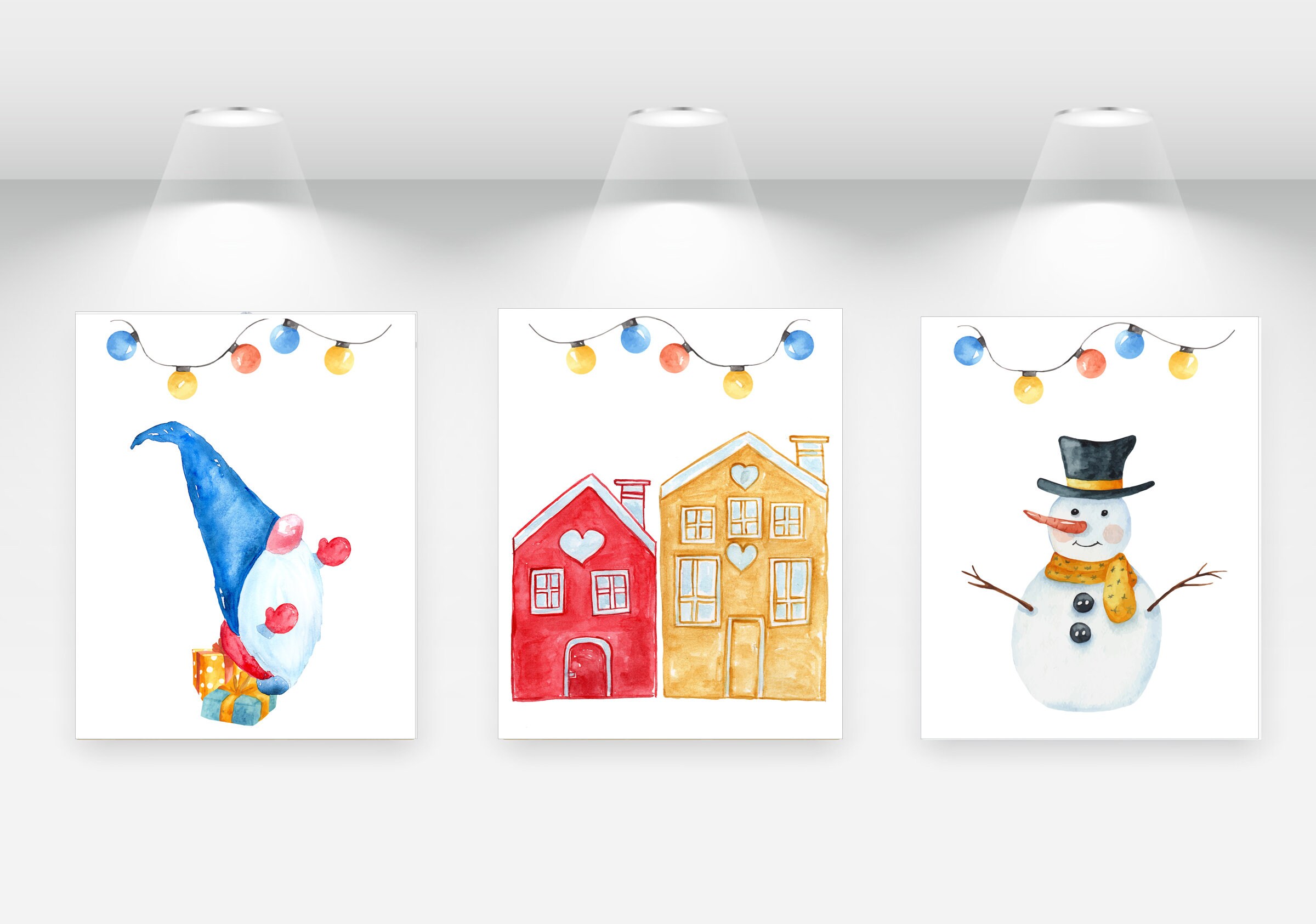 Printable Christmas Wall Decor Printable Wall Art Digital Etsy