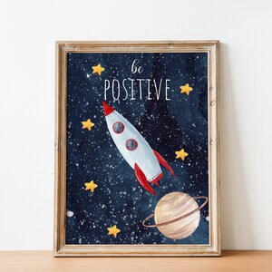 Printable Watercolor Space Wall Art Set Digital Download - Etsy