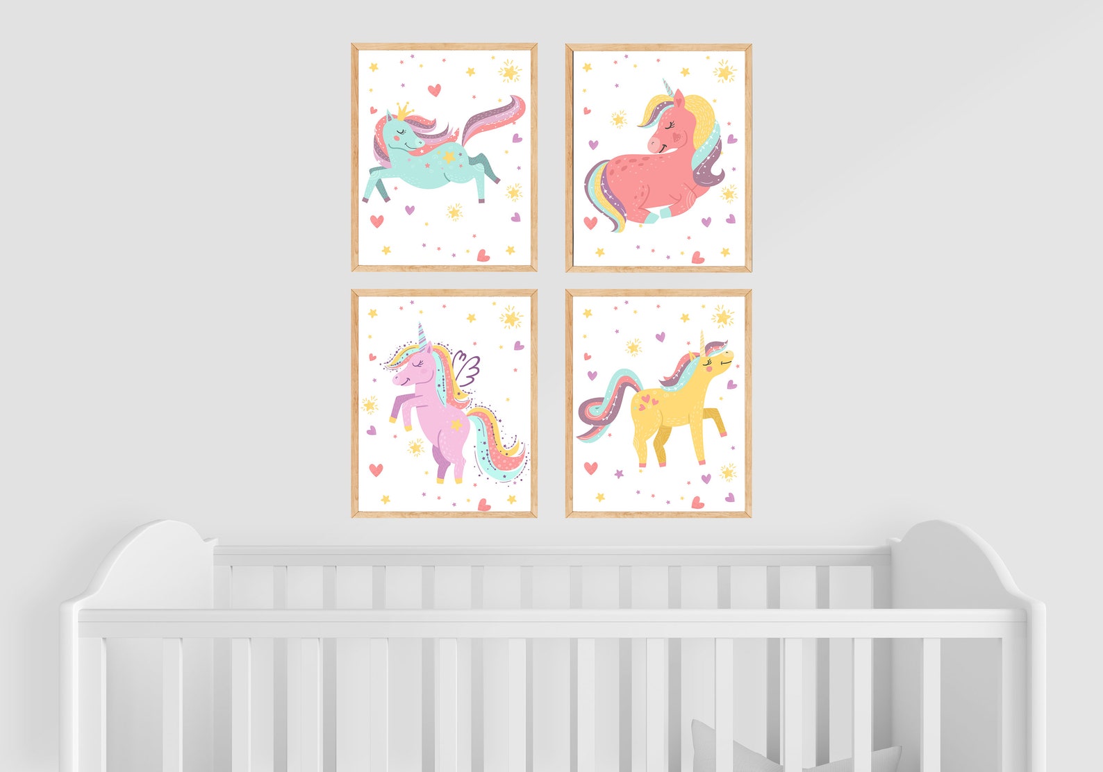 Unicorn Printable Wall Art for Girl Bedroom Decor Digital - Etsy