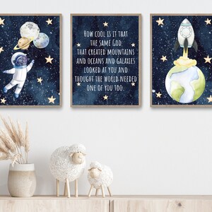 Watercolor Space Printable Wall Art Set, Digital Download, Space Themed ...