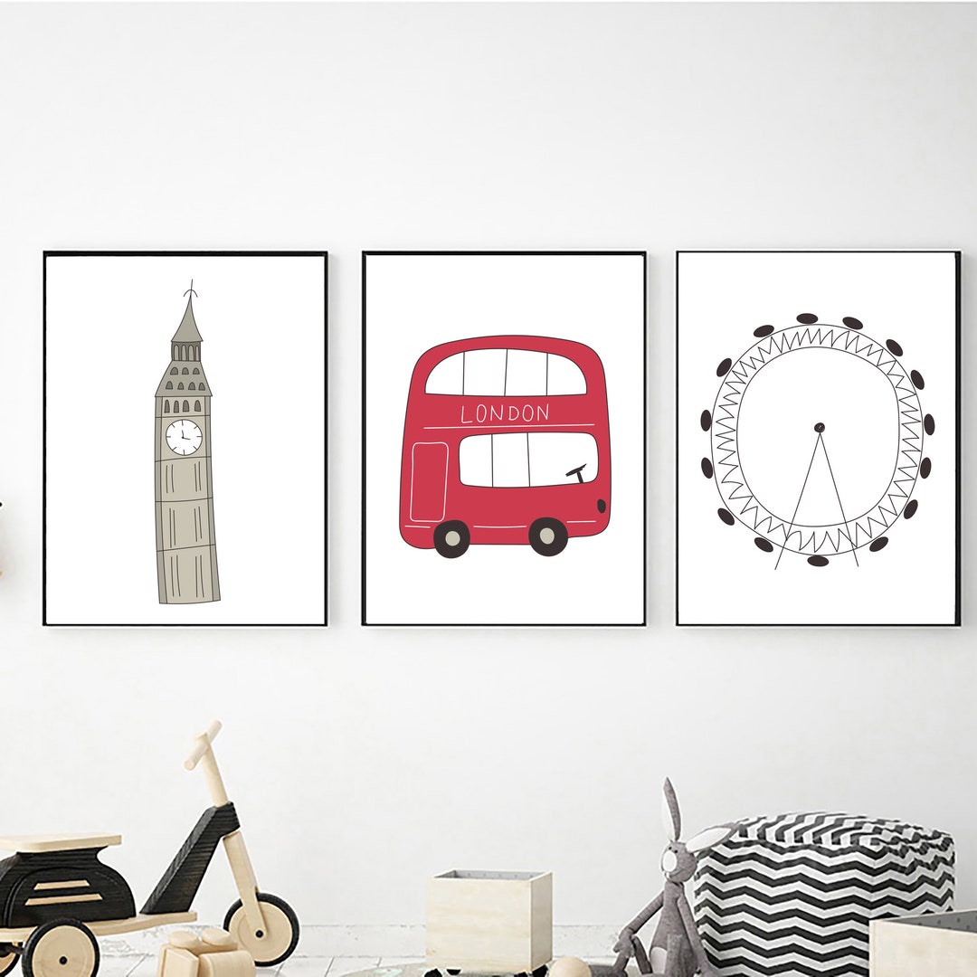 Printable Boy Room Decor Wall Art Set Digital Download - Etsy