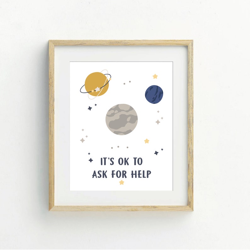 Space Nursery Decor: Printable Positive Affirmations Wall Art (digital ...