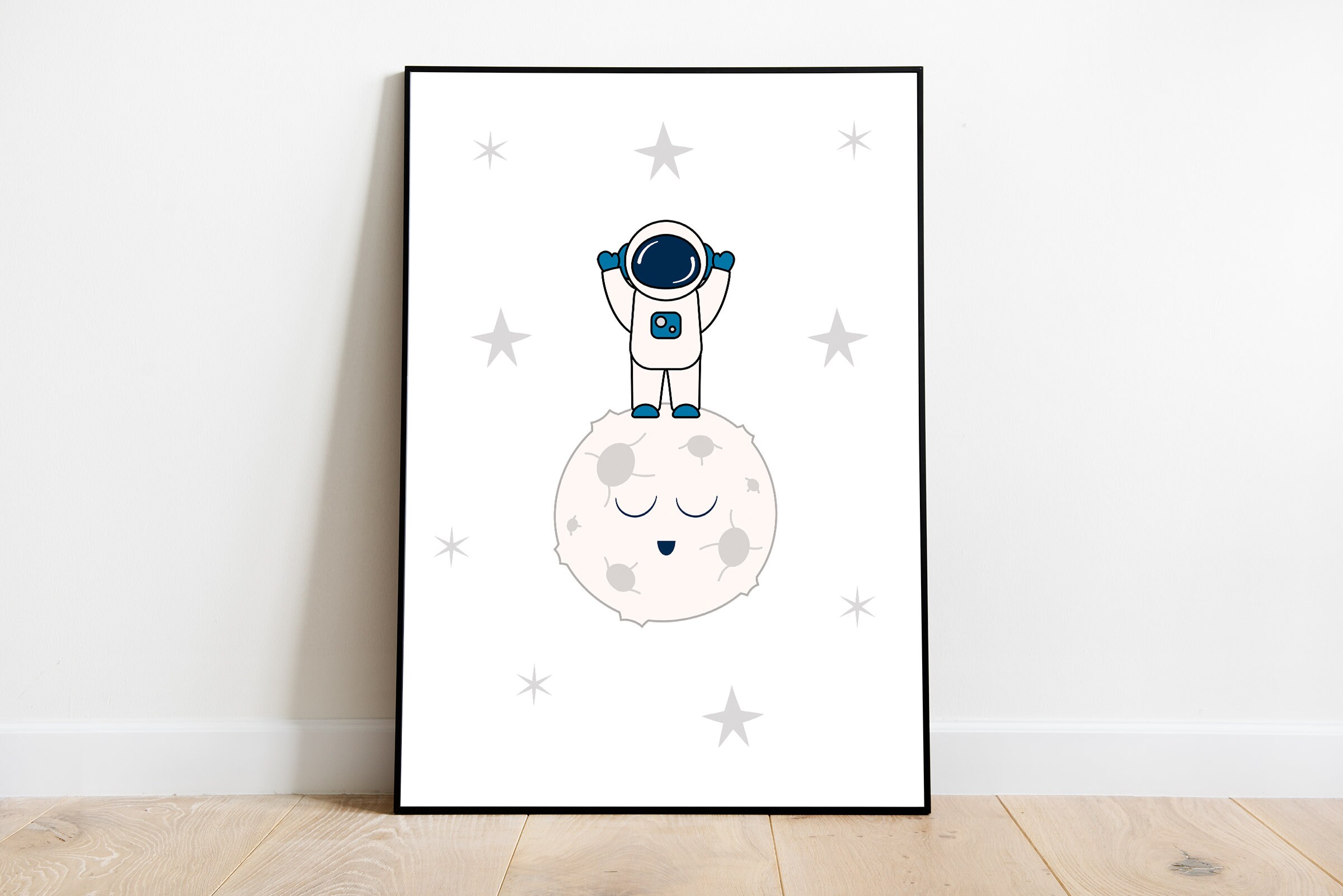 Space Wall Art Set Digital Download Outer Space Decor Etsy