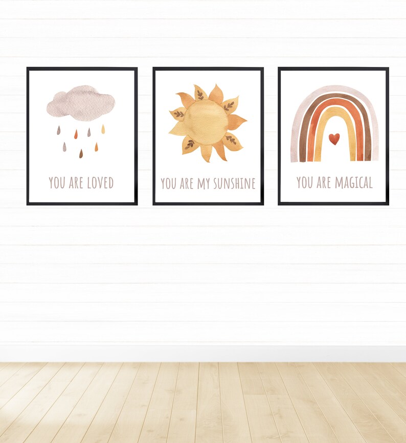 Printable Boho Wall Art for Girl Bedroom Decor Digital Etsy