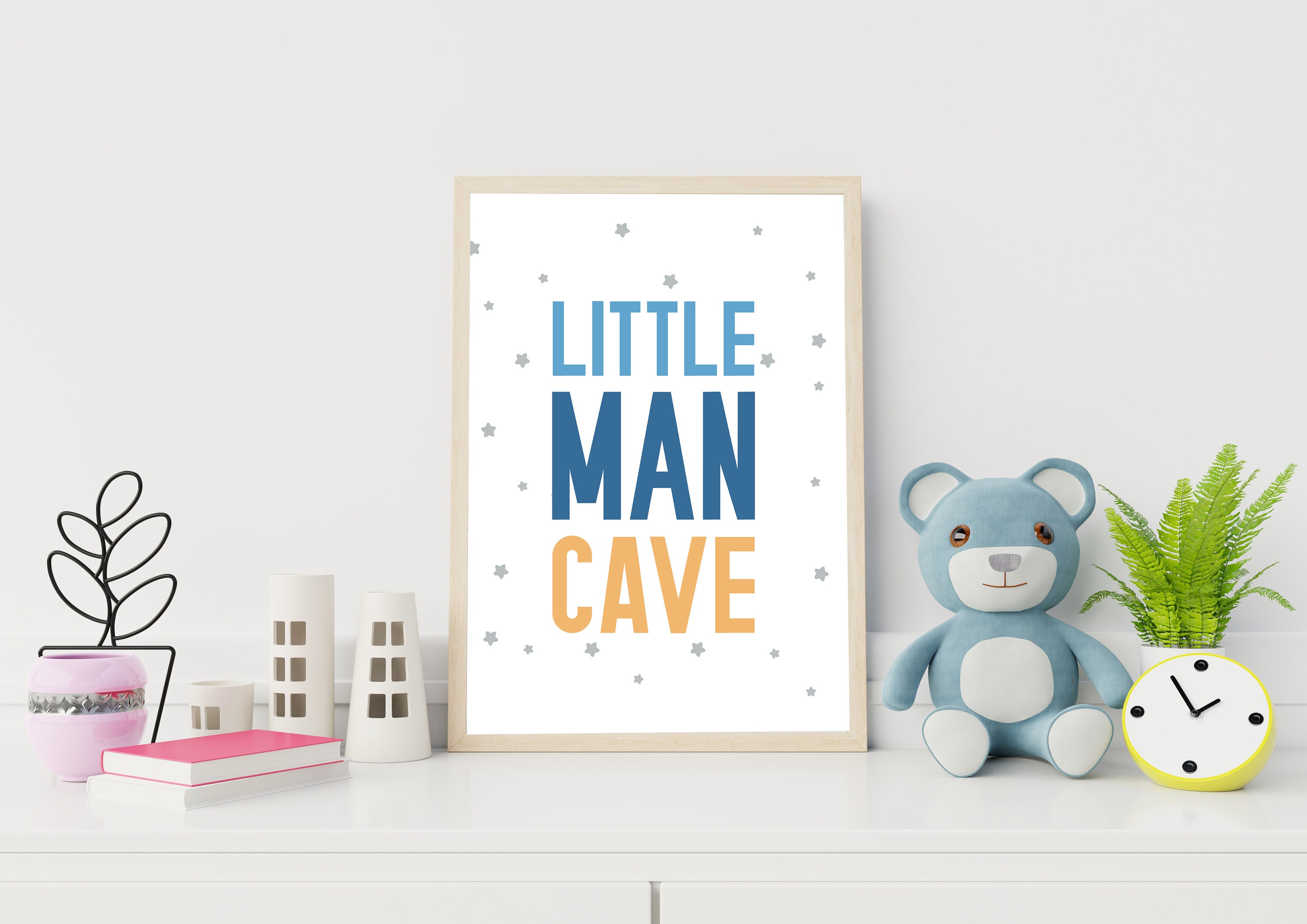 Little Man Cave Wall Art Descarga digital Boy Nursery Art | Etsy