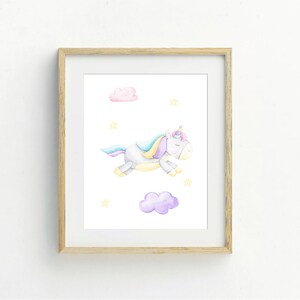Unicorn Printable Wall Art Digital Download Girls Nursery - Etsy