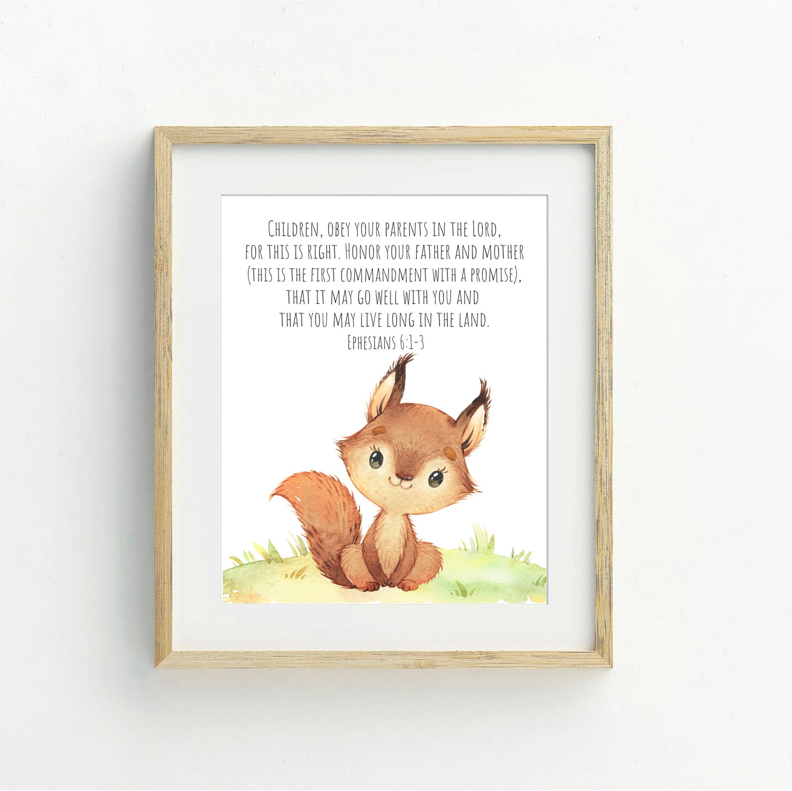 Woodland Animals With Bible Verse Printable Wall Art Set - Etsy