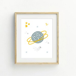 Outer Space Printable Wall Art Set of 3 for Boy Nursery Decor, Digital ...