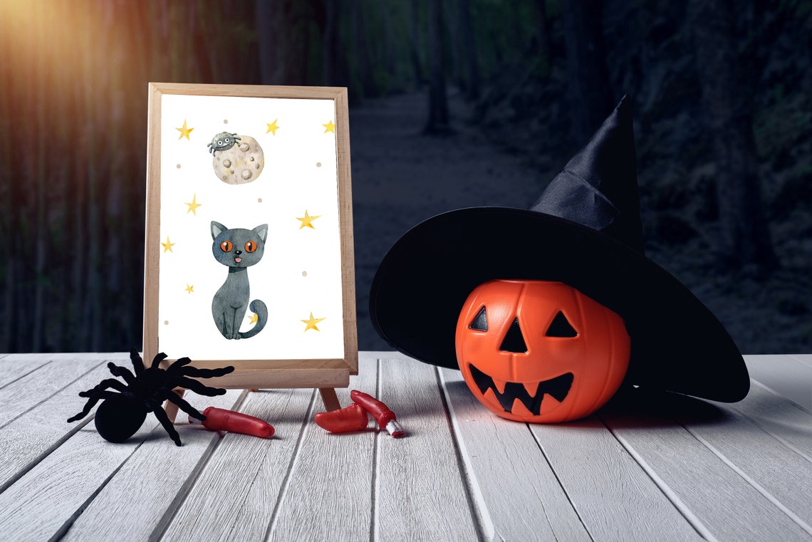 Halloween Decor Printable Wall Art Digital Download Etsy