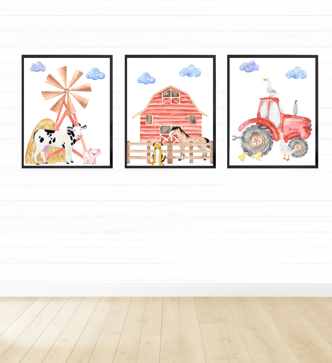 Farm Animal Wall Art Printable Wall Art Digital Download Etsy