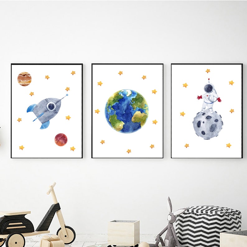 Space Wall Art Set Printable Wall Art Digital Download - Etsy