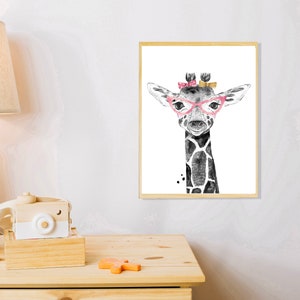 Giraffe Wall Art Digital Download Printable Wall Art Set of | Etsy