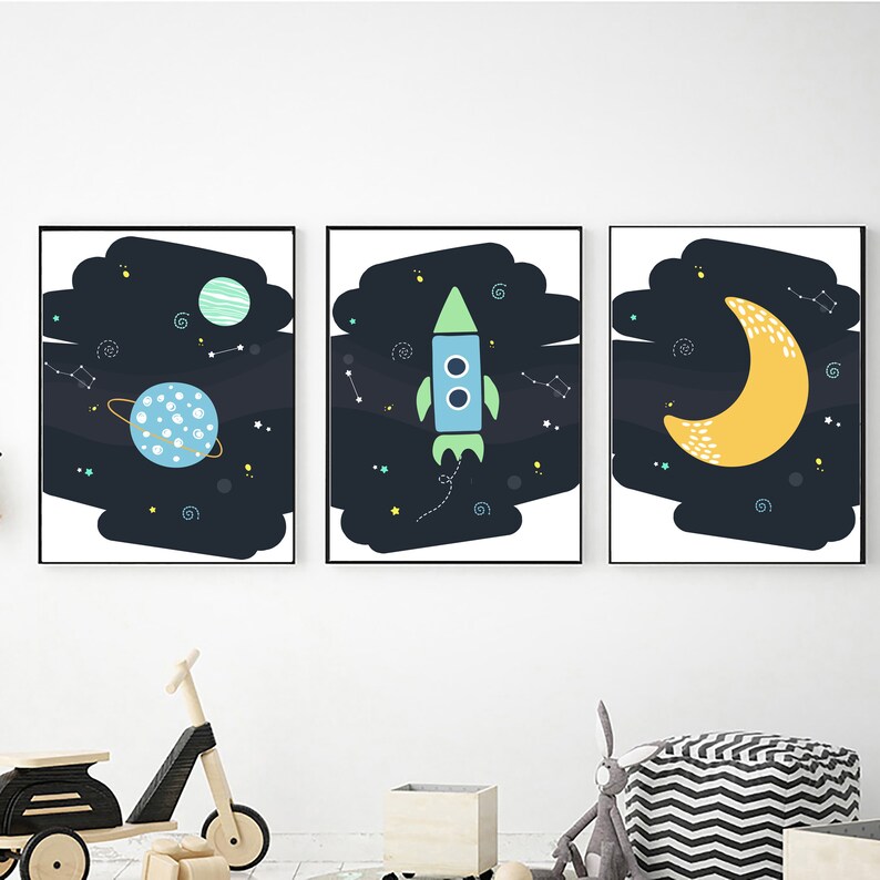 space wall art kids