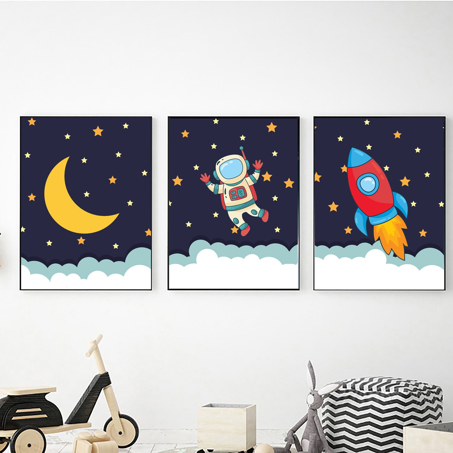 Outer space nursery wall art decor Digital download Outer Etsy