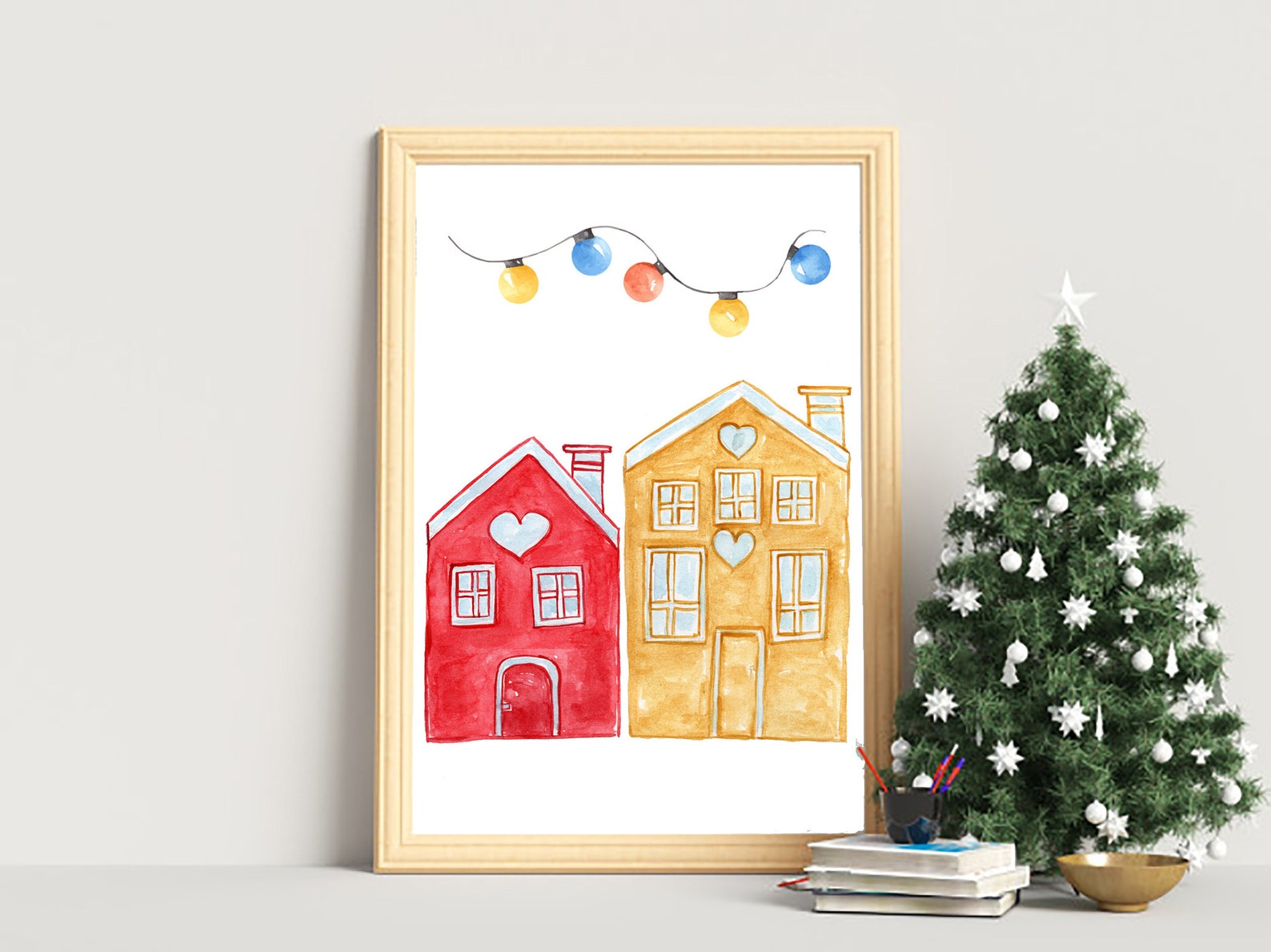 Printable Christmas Wall Decor Printable Wall Art Digital Etsy