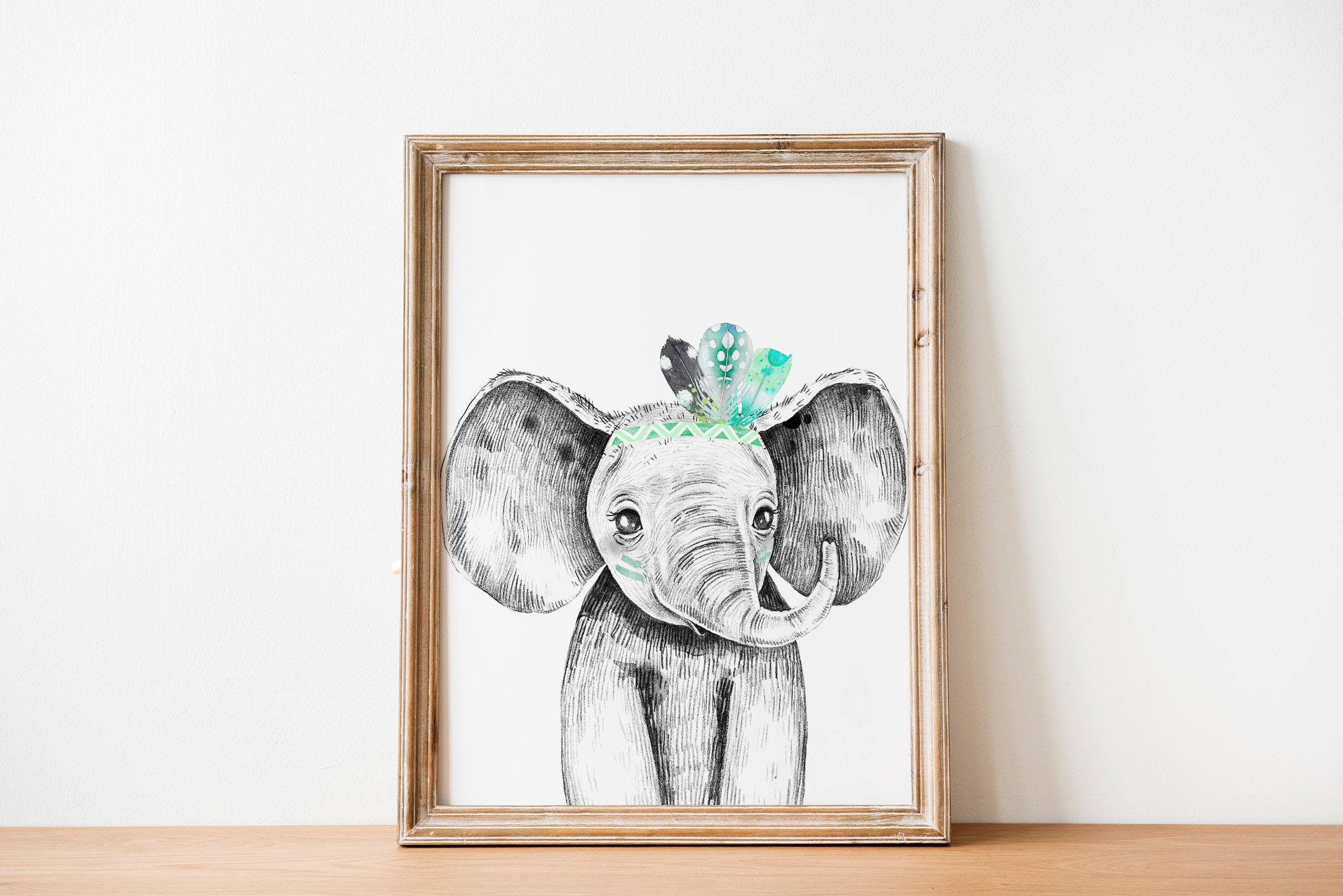 Elephant Nursery Print Digital Download Elephant Wall Art | Etsy
