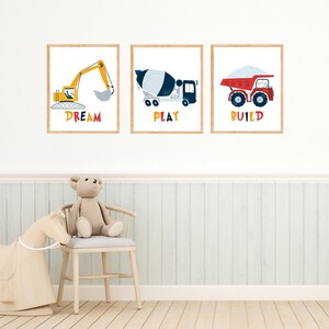 Construction Printable Wall Art, Digital Download, Kids Room Decor ...
