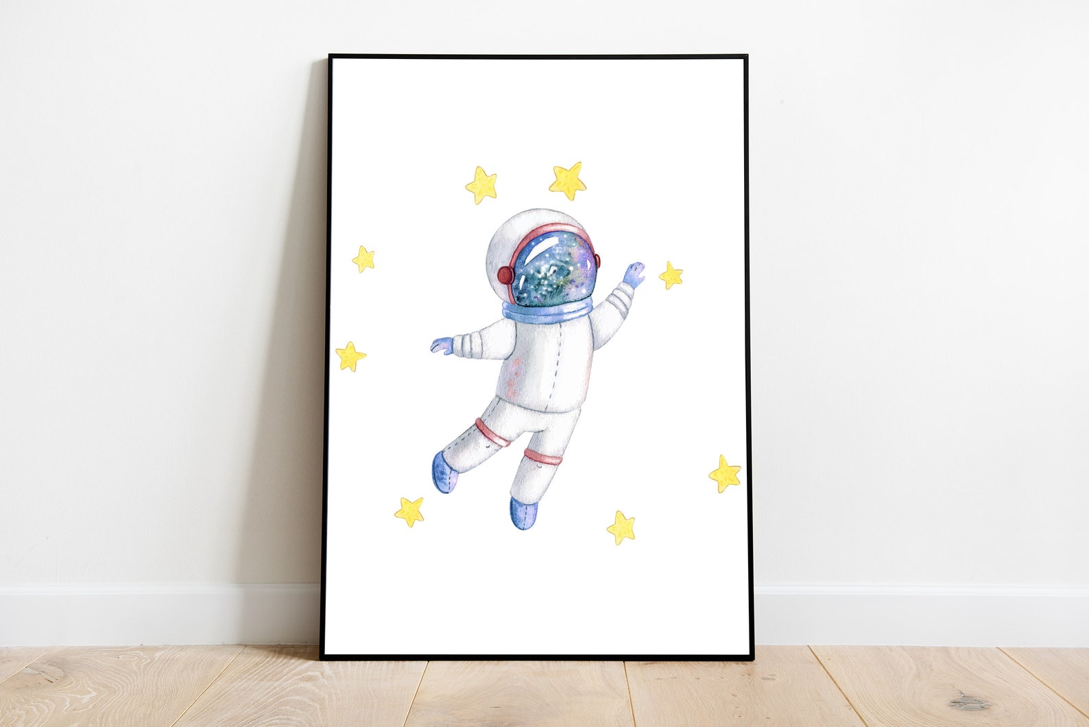 Printable Astronaut Wall Art Digital Download Outer Space | Etsy