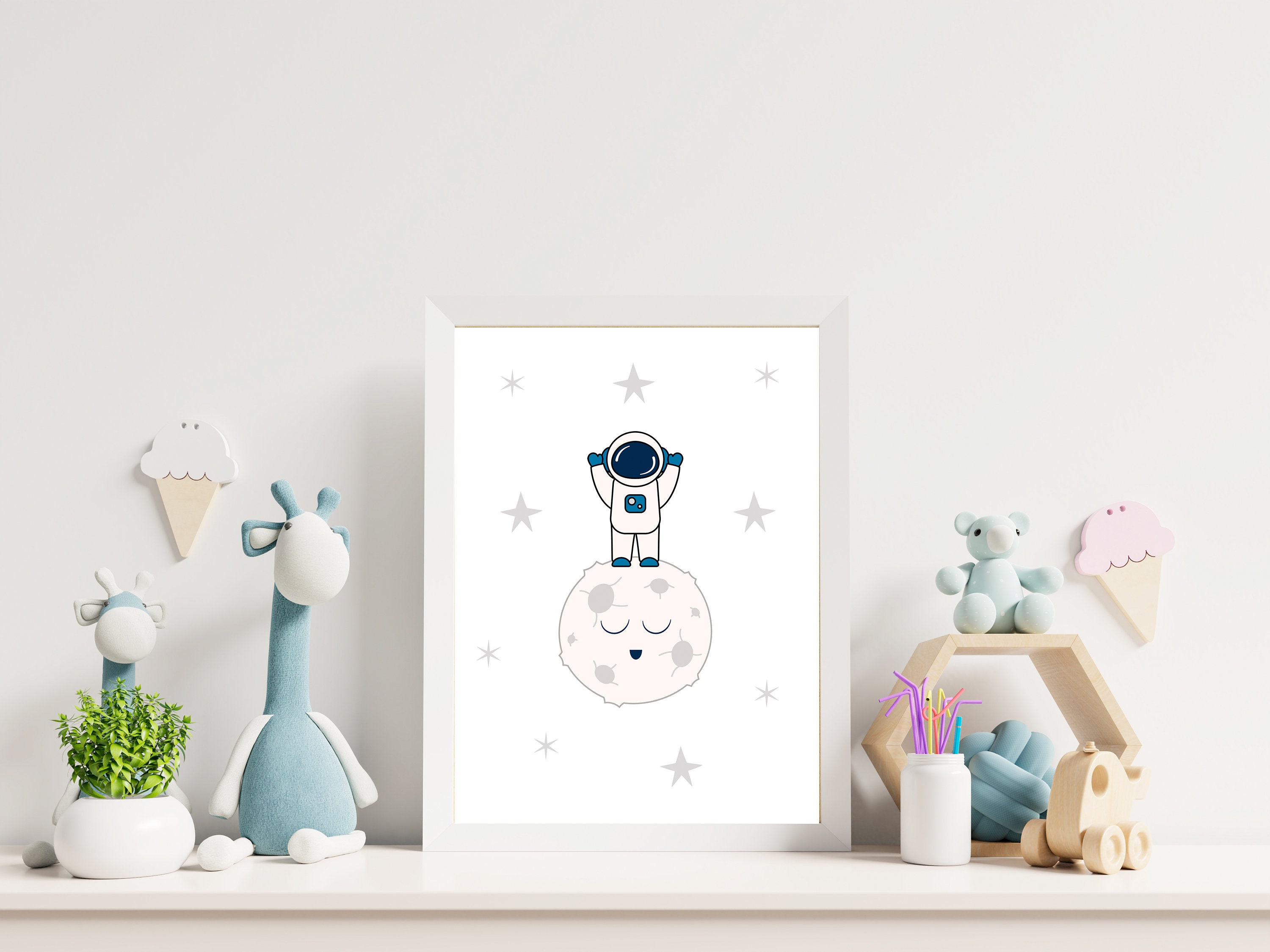 Space Wall Art Set Digital Download Outer Space Decor | Etsy