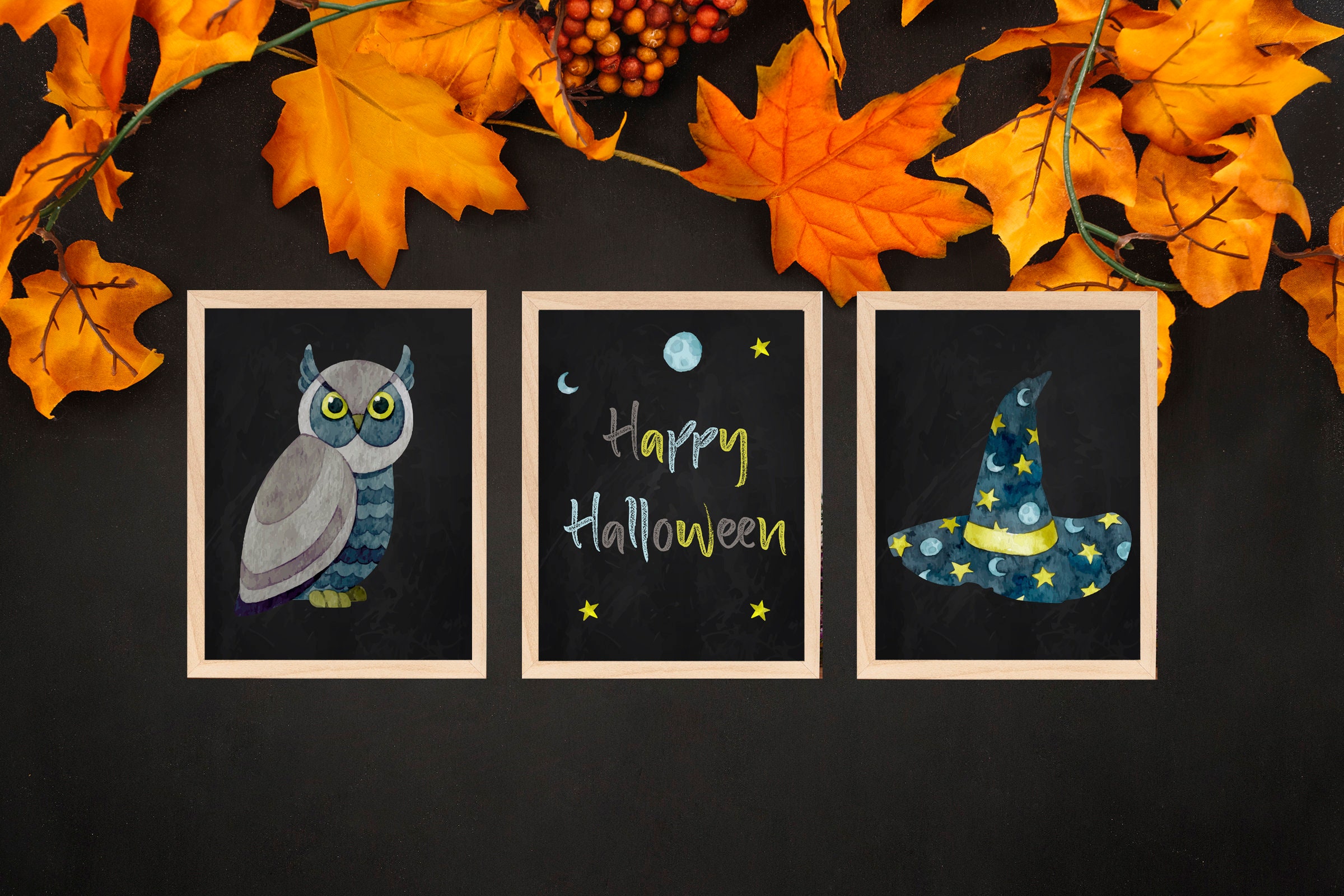 Halloween Decoration Printable Wall Art Digital Download | Etsy