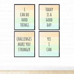 Motivational Printable Wall Art Set for Kids Digital - Etsy
