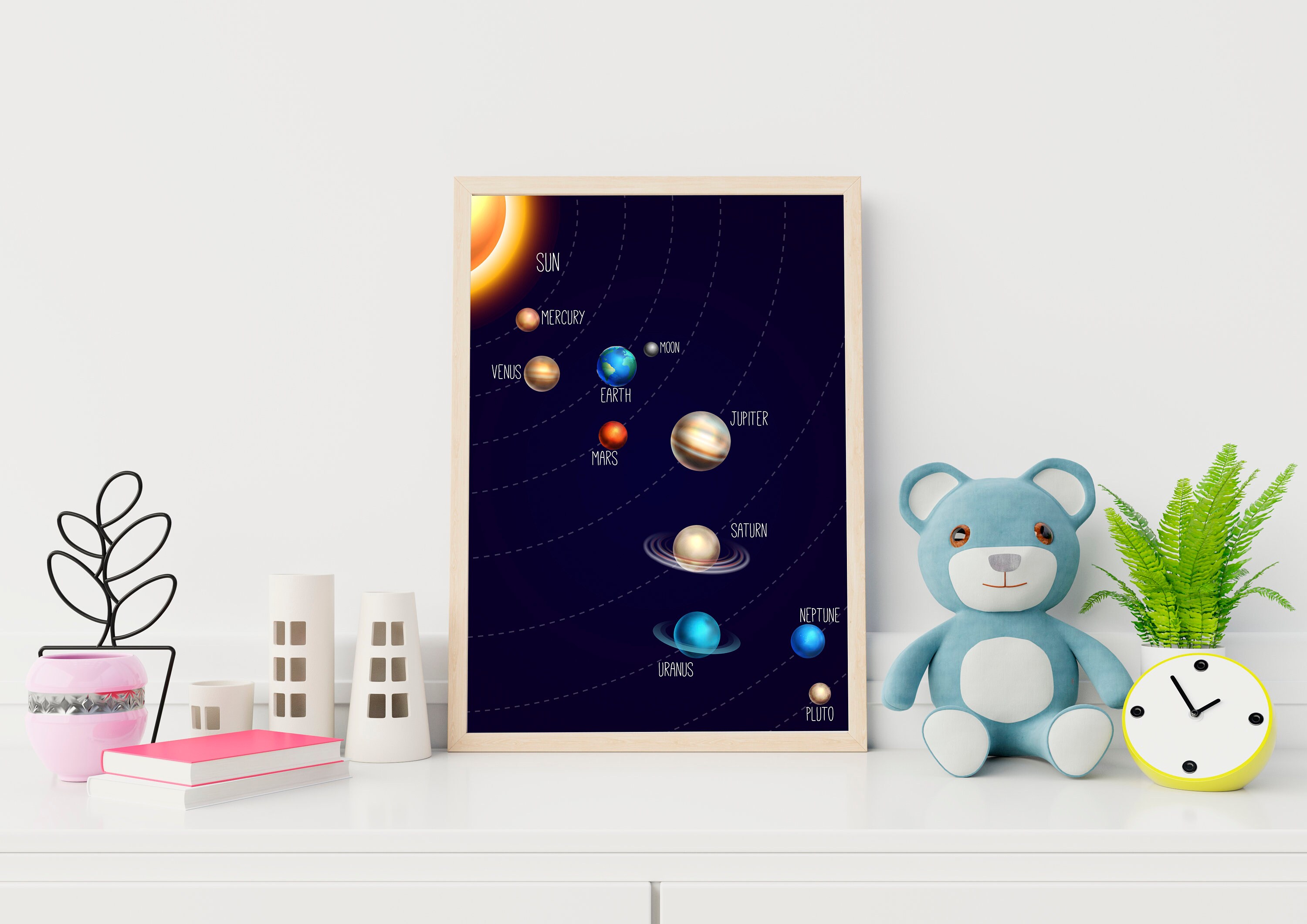 Solar System Wall Art Digital Download Printable Wall Art Etsy