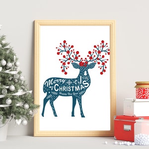 Scandinavian Christmas Wall Art Digital Download Printable - Etsy