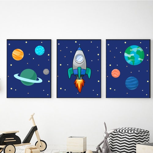 Outer Space Printable Wall Art Digital Download Nursery Etsy