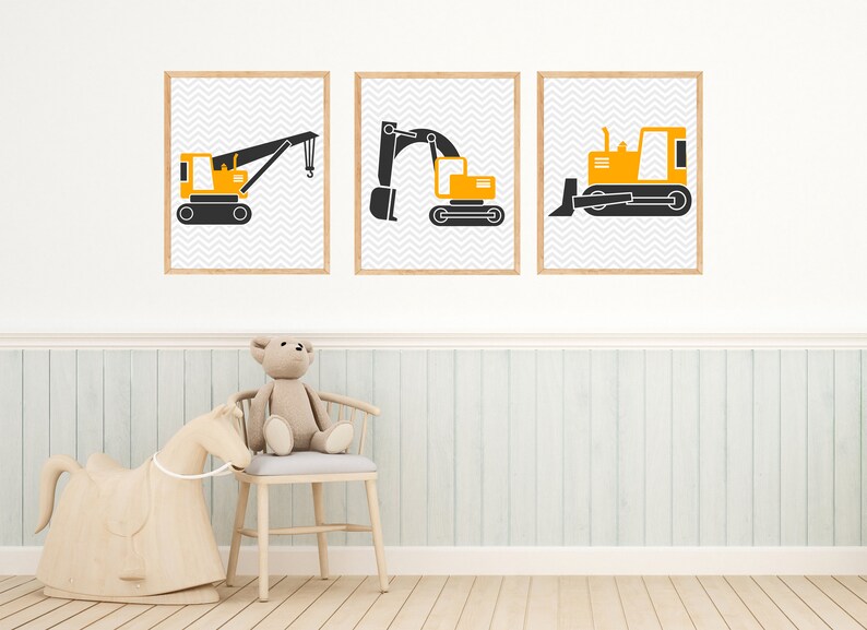 Construction Wall Art Digital Download Printable Wall Art Etsy