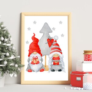 Printable Gnomes Wall Art Set, Digital Download, Printable Wall Art ...