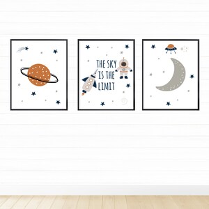 Space Theme Printable Wall Art Digital Download Space | Etsy