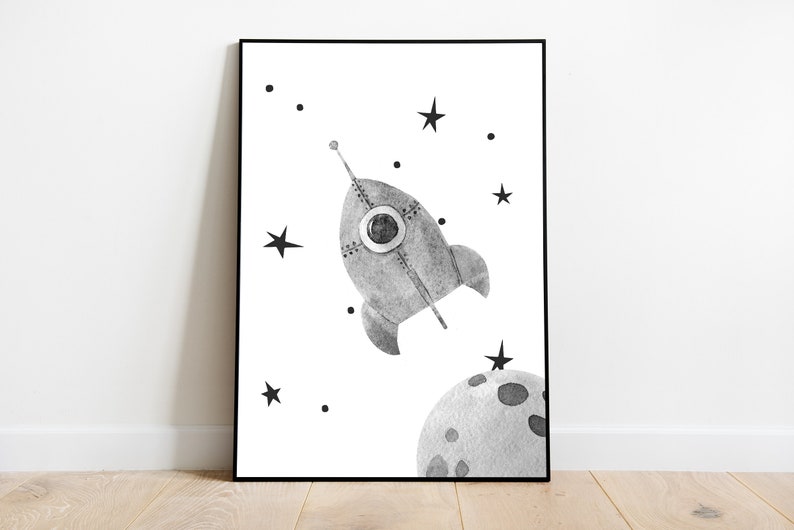 Printable Space Wall Art Set Digital Download Printable Wall | Etsy