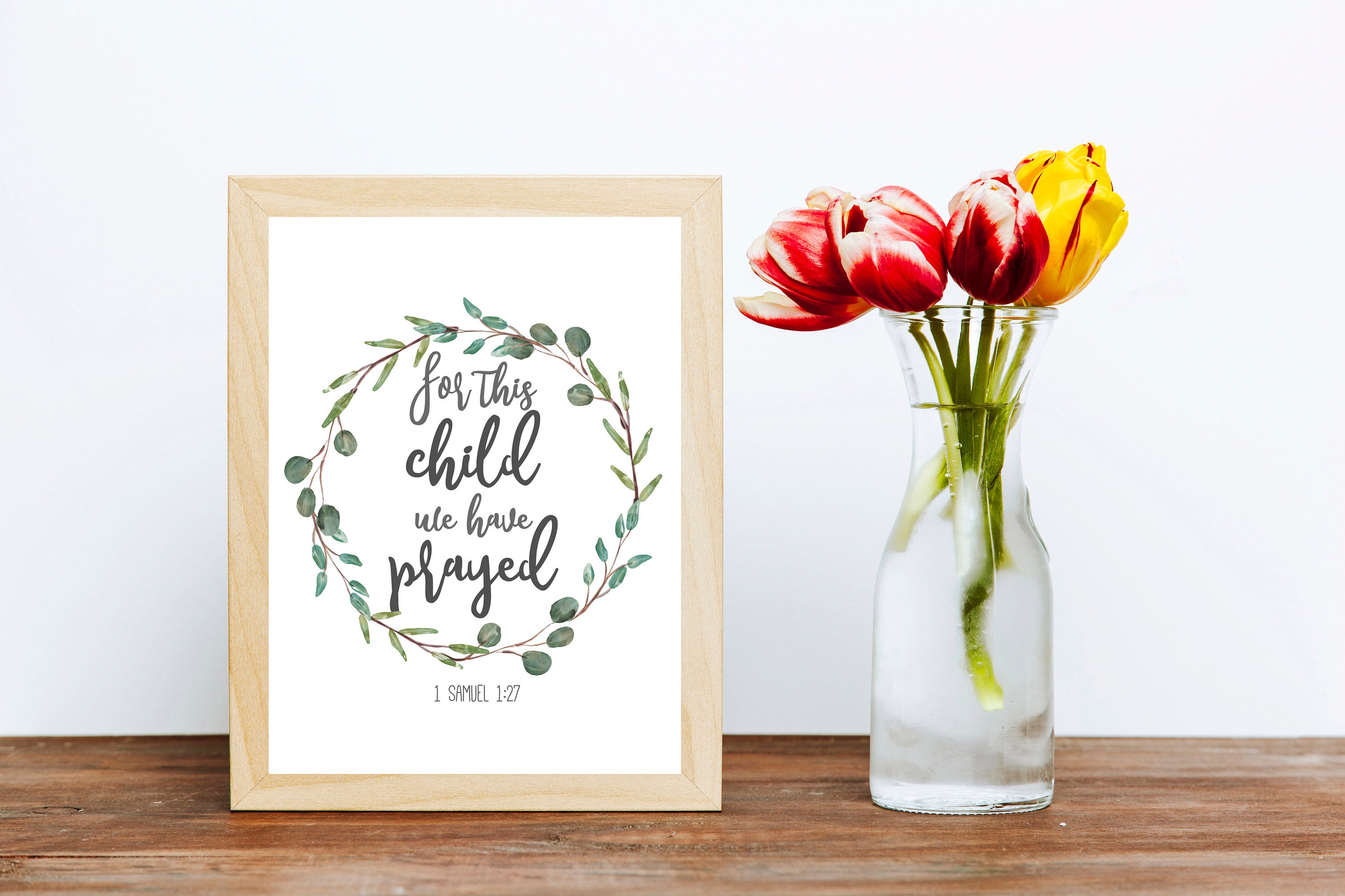Watercolor Bible Verse Printable Wall Art Digital Download 1 | Etsy