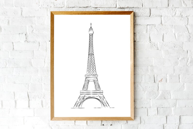 Printable Eiffel Tower Print Digital Download Printable Wall - Etsy